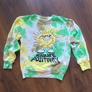 Kids Molo Green Tie-Dye Slogan Sweatshirt - Size 6 Yrs